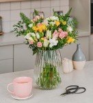 Rose and Freesia Fresh Floral Arrangement for Any Occasion