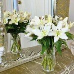 Elegant White Scented Lily Bouquet with Gift Card