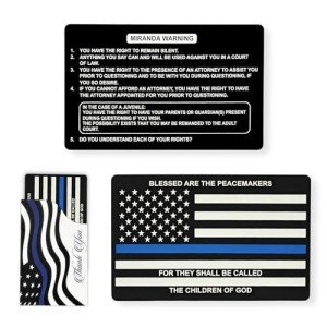 Miranda Rights Metal Card for Police Officers
