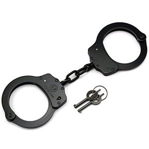 VIPERTEK Professional Grade Black Steel Handcuffs