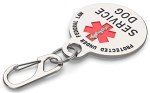 Double-Sided Service Dog ID Tag with Medical Symbol