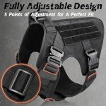 rabbitgoo Heavy Duty Tactical Dog Harness, XL