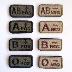 Blood Type Badges - Fabric Embroidery Patches