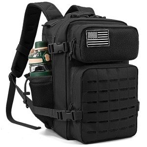 25L Tactical Military Backpack with Cup Holders