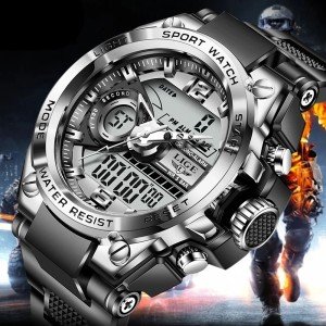 LIGE Men's Military Digital Waterproof Sport Watch