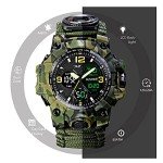 Kavie Men's Tactical Waterproof Survival Watch