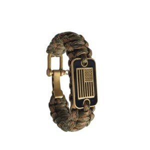 VAYOBOO Tactical Survival Bracelet with USA Flag