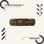 VAYOBOO Tactical Survival Bracelet with USA Flag