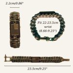 VAYOBOO Tactical Survival Bracelet with USA Flag