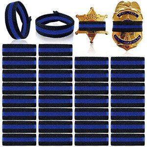 30 Pack Thin Blue Line Badge Mourning Straps