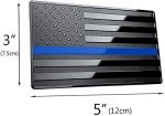 USA Thin Blue Line Metal Flag for Vehicles