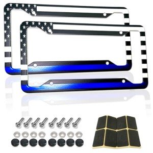 Thin Blue Line License Plate Frame - Police Support