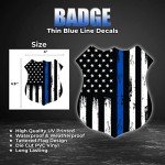 Thin Blue Line Police Badge Decal Sticker Set