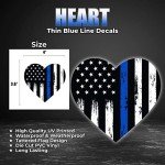 Thin Blue Line Heart Decal Stickers for Cars