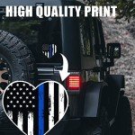 Thin Blue Line Heart Decal Stickers for Cars