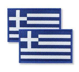 Greece Flag Tactical Patch Set - 2 Pack