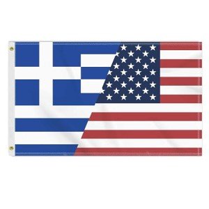 USA Greece Friendship Flag 3x5 FT Outdoor Banner
