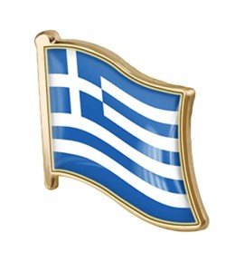 Greece Flag Pin Badge for Bags and Clothing