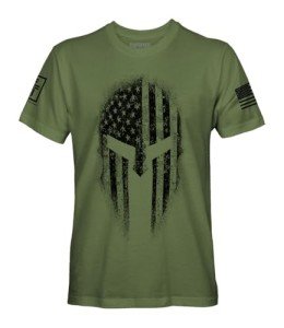 American Spartan Patriotic Men's T-Shirt - Military Green