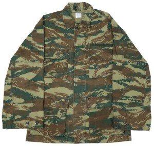 Greek Lizard Camo Military Jacket in Green