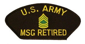 U.S. Army Retired MSG Rank Insignia Patch