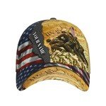 Personalized Veteran Cap with American Flag Design