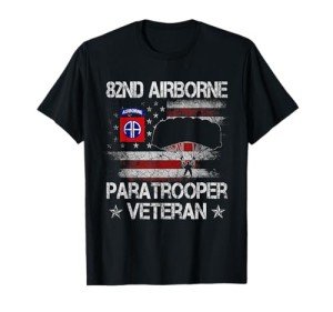 82nd Airborne Veteran Flag T-Shirt for Heroes