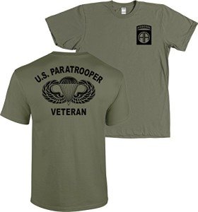 82nd Airborne Paratrooper Veteran Jump Wings T-Shirt