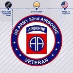 Army Veteran Circle Decal Stickers - 82nd Airborne