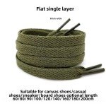 Army Green Camouflage Rope Shoelaces for Boots