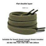 Army Green Camouflage Rope Shoelaces for Boots