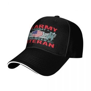 US Army Combat Engineer Veteran Baseball Cap