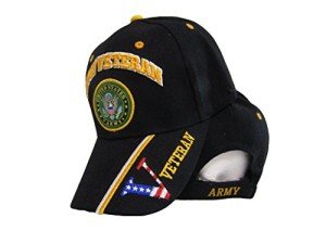 US Army Veteran Men's Black Baseball Cap