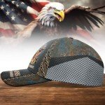 Veterans Baseball Hat with Eagle Design