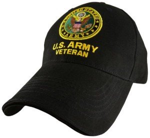 U.S. Army Veteran Adjustable Black Cap