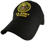 U.S. Army Veteran Adjustable Black Cap