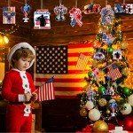 30 Patriotic Red White Blue Tree Ornaments