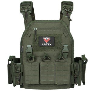 Ranger Green Tactical Plate Carrier Vest with Molle