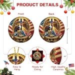 Patriotic Bald Eagle Christmas Ornament for Veterans