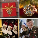 Patriotic Bald Eagle Christmas Ornament for Veterans