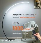 Remote Control Arc Floor Lamp - Dimmable LED Light