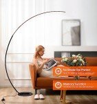 Remote Control Arc Floor Lamp - Dimmable LED Light
