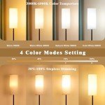 Modern 64" Floor Lamp with Remote Control