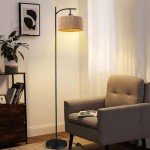 Farmhouse Rattan Floor Lamp - Rustic Boho Style