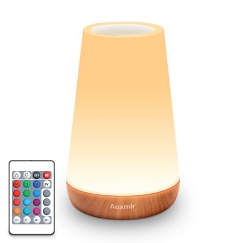 LED Touch Bedside Lamp with Remote & RGB Colors