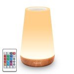 LED Touch Bedside Lamp with Remote & RGB Colors