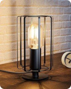 Industrial Vintage Black Table Lamp with LED Bulb