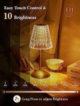 10-Way Dimmable Touch Bedside Table Lamps