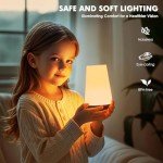 LED Touch Bedside Lamp with Remote & RGB Colors