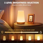 LED Touch Bedside Lamp with Remote & RGB Colors